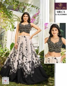 Floral Cotton Embroidered Wedding Lehenga