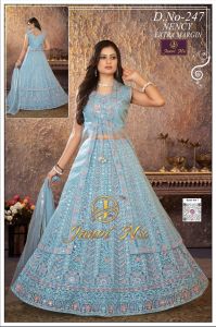 Traditional Georgette Embroidered Wedding Lehenga