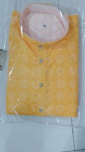 Mens Kurta Crochet Fabric with Digital Print