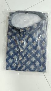 Mens Kurta Crochet Fabric with Digital Print