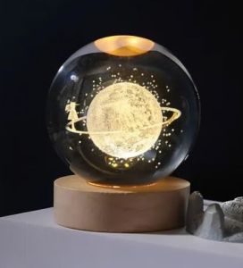 3D Big Moon Fairy Crystal Ball Night Light