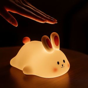 Silicone Sleeping Rabbit Night Lamp