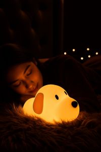 Silicone Sleeping Puppy Night Lamp