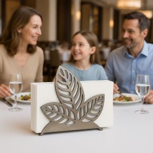 Leaf Shape Stainless Steel Napkin Holder