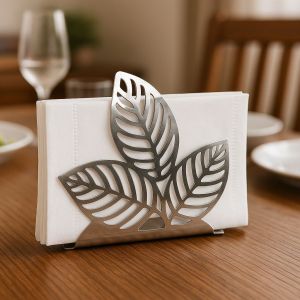 Leaf Shape Stainless Steel Napkin Holder