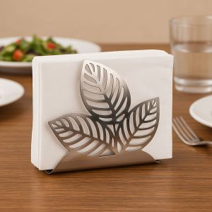 Leaf Shape Stainless Steel Napkin Holder