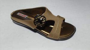 Golden Ethnic Party Flat Sandal