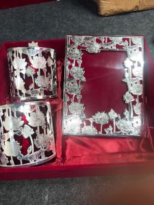Photo Frame and  Jars Set with Velvet Box