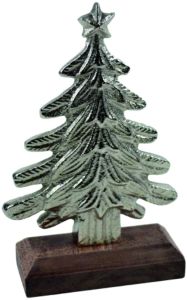 Metallic Christmas Tree Duo with Curved &AMP; Zigzag Silhouettes