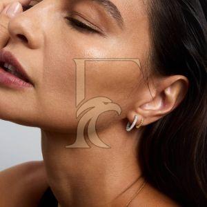 Double Tone Diamond Earrings