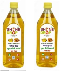 1L Shine Drop Cold Pressed Yellow Mustard Oil