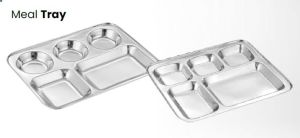 Stainless Steel Rectangular 5 In 1 Food Tray