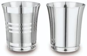 Silver Stainless Steel Pari Glass