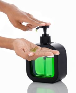 Black Glass Liquid Soap Dispenser