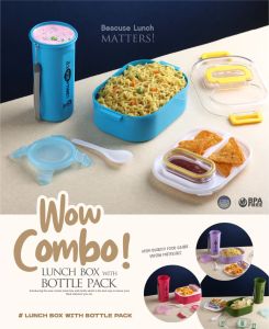 Microwave Safe Lunch Box with Bottle