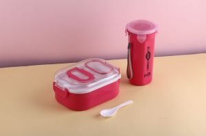 Microwave Safe Lunch Box with Bottle