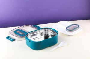 Green Fancy Plastic Lunch Box