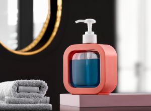 Pink Liquid Soap Dispenser