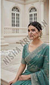 Lamena Embroidery Silk Saree