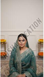 Lamena Embroidery Silk Saree