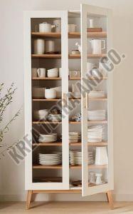 Modern Wooden Designer White Crockery Cabinet