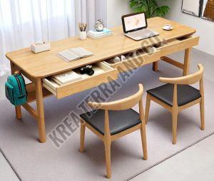 2 Seater Wooden Study Table