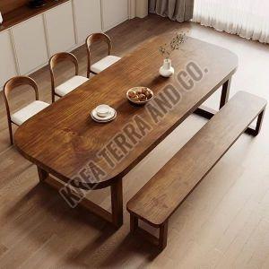 6-Seater Curved Back Dining Table Set
