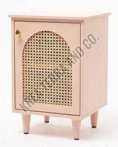 Rectangular Wooden Side Tables with Cane Work