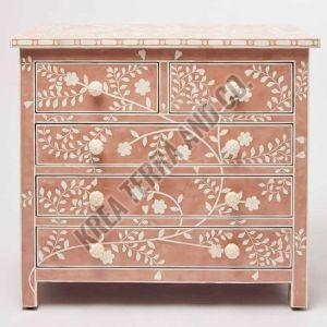 Wood Rectangular Storage 8 Drawers Console Table