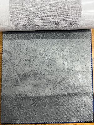 Grey Blackout Emboss Curtain Fabric