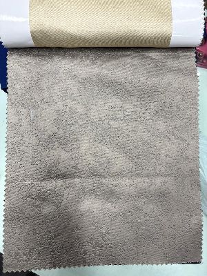 Grey Blackout Emboss Curtain Fabric