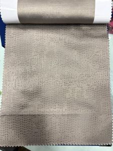 Dark Brown Blackout Emboss Curtain Fabric