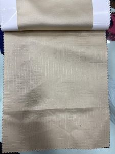 Light Golden Blackout Emboss Curtain Fabric