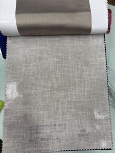 Grey Blackout Emboss Curtain Fabric