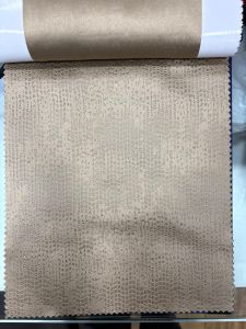 Light Golden Blackout Emboss Curtain Fabric