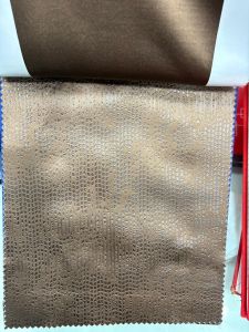 Dark Brown Blackout Emboss Curtain Fabric