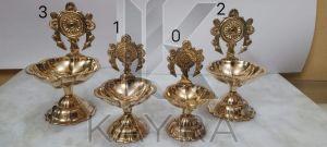 Round Brass Chakra Namah Diya