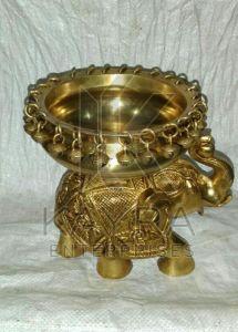 Brass Elephant Urli