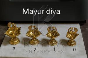 Brass Peacock Diyas for Pooja