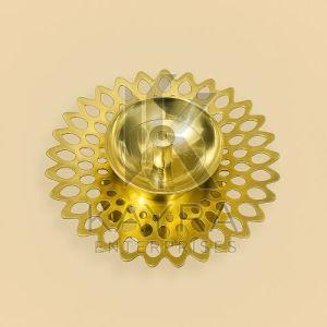 Brass Round Lace Cutwork Diya Stand