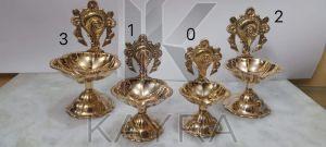 Brass Shankh Diya Set OF 4 Pcs