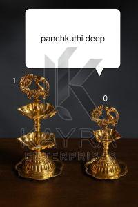 Traditional Brass Panchkuthi Diya Set OF 2 Pcs