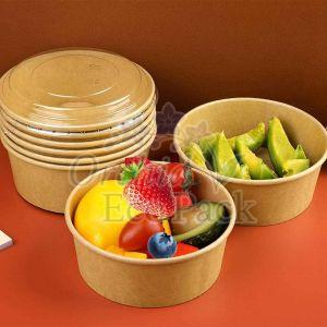 1250ml Round Kraft Paper Salad Bowl