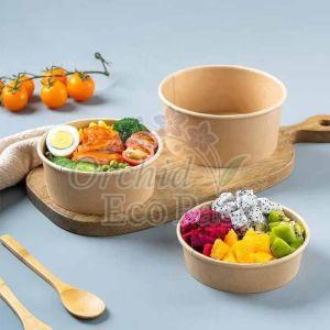 750ml Round Kraft Paper Salad Bowl