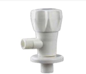 White Ptmt Angle Cock