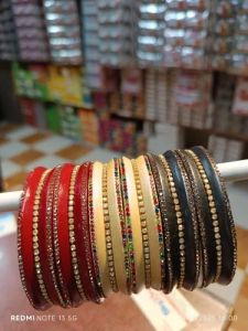 Multicolor Lac Bangles Kada Set