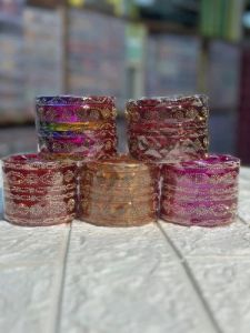 Multicolor Crystal Glass Bangles