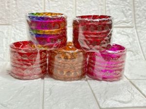 Multicolor Crystal Glass Bangles