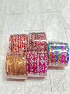 Multicolor Crystal Glass Bangles