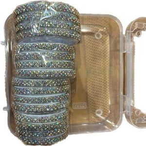 Kids White Stone Fancy Bangles